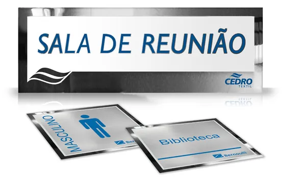Placas de sinalização empresarial personalizadas em acrílico